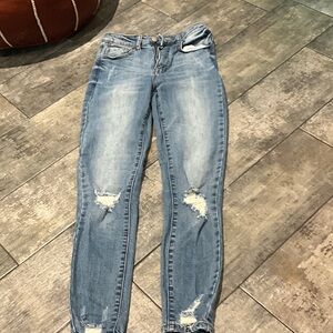 Trendy Light Blue Women's Skinny Jeans